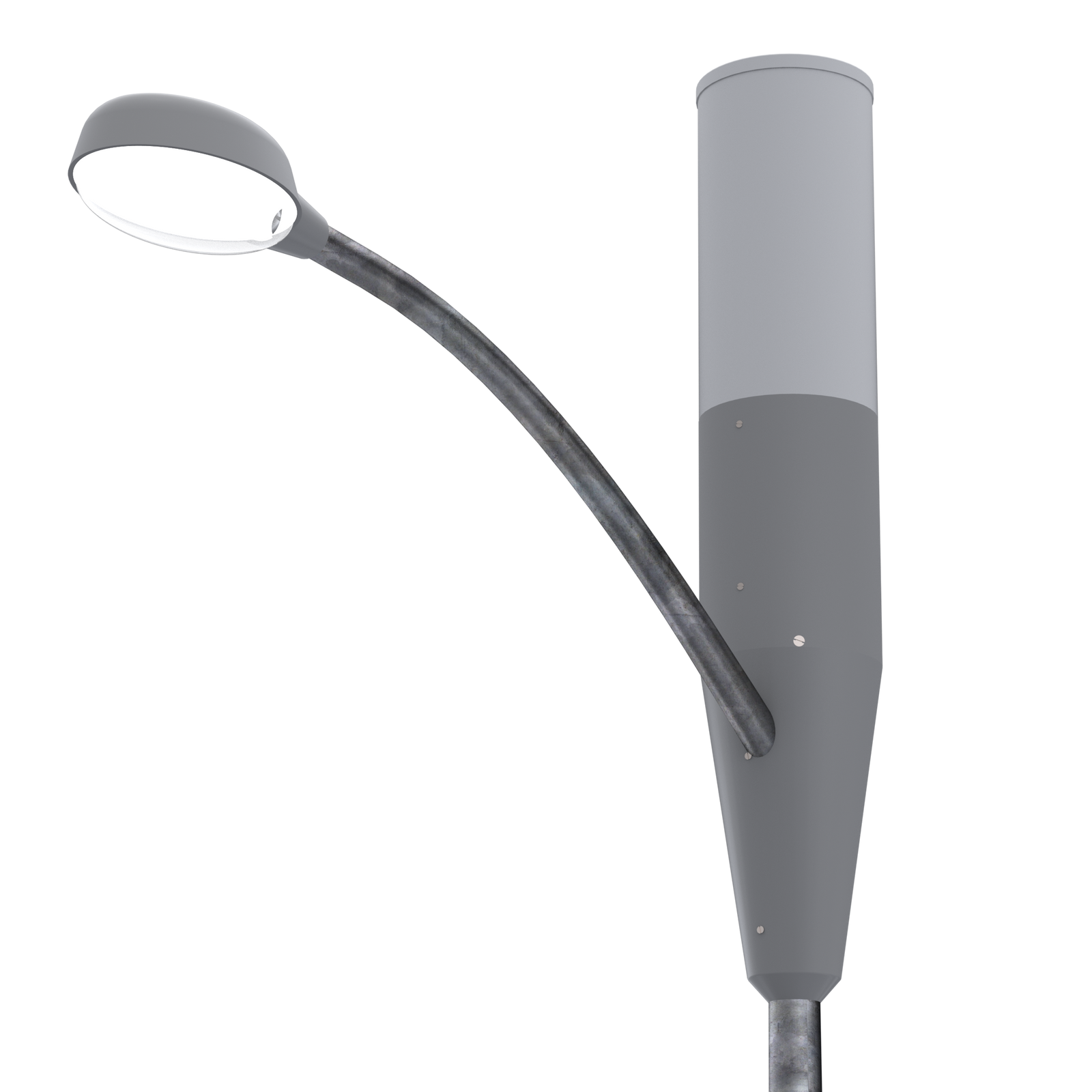 Universal 12" Pole Top Mount & Long Skirt (Antenna Exposed)