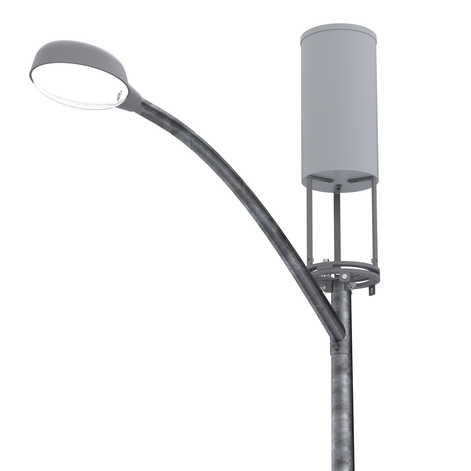 Universal 12" Pole Top Mount & Long Skirt (Antenna Exposed)