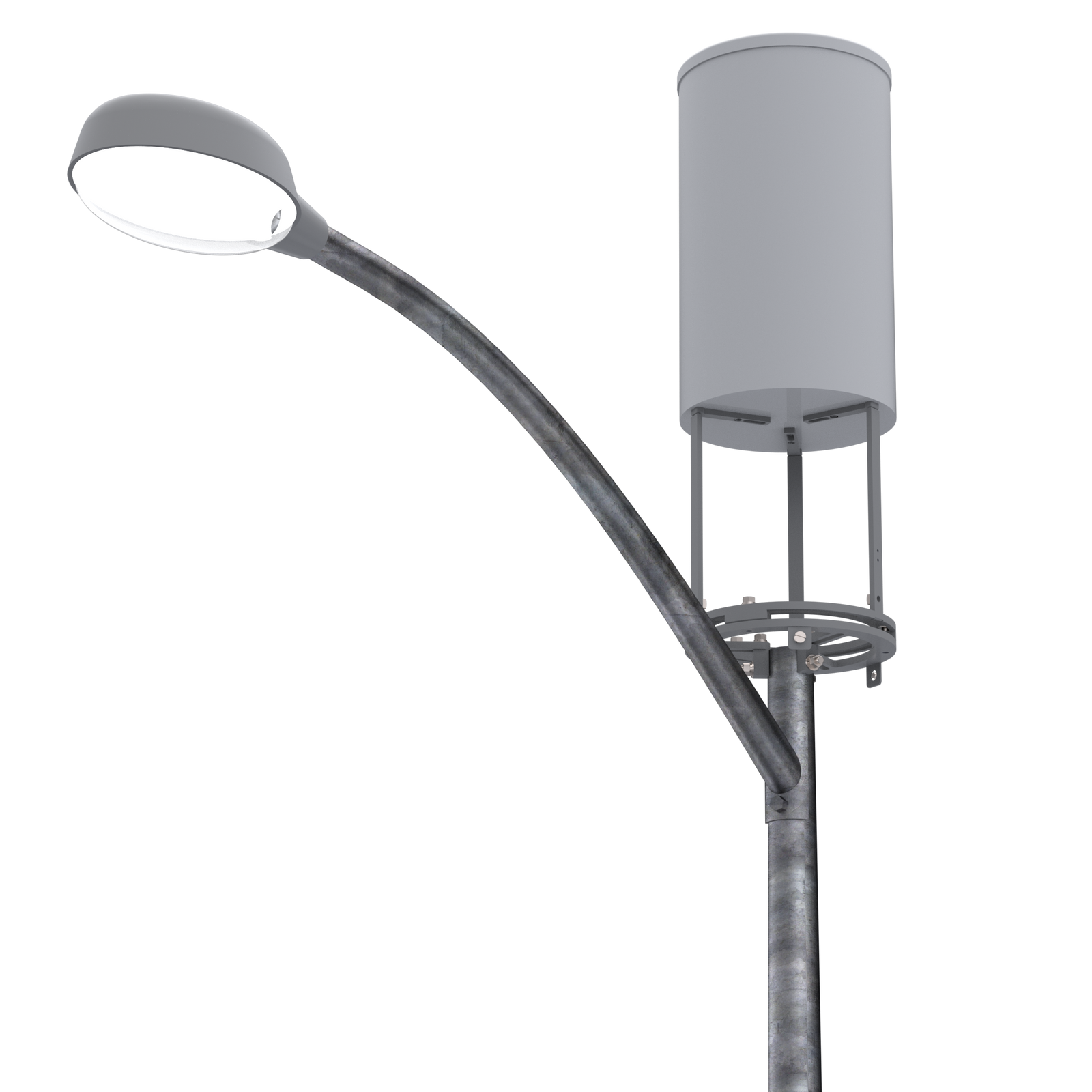 Universal 14" Pole Top Mount & Long Skirt (Antenna Exposed)