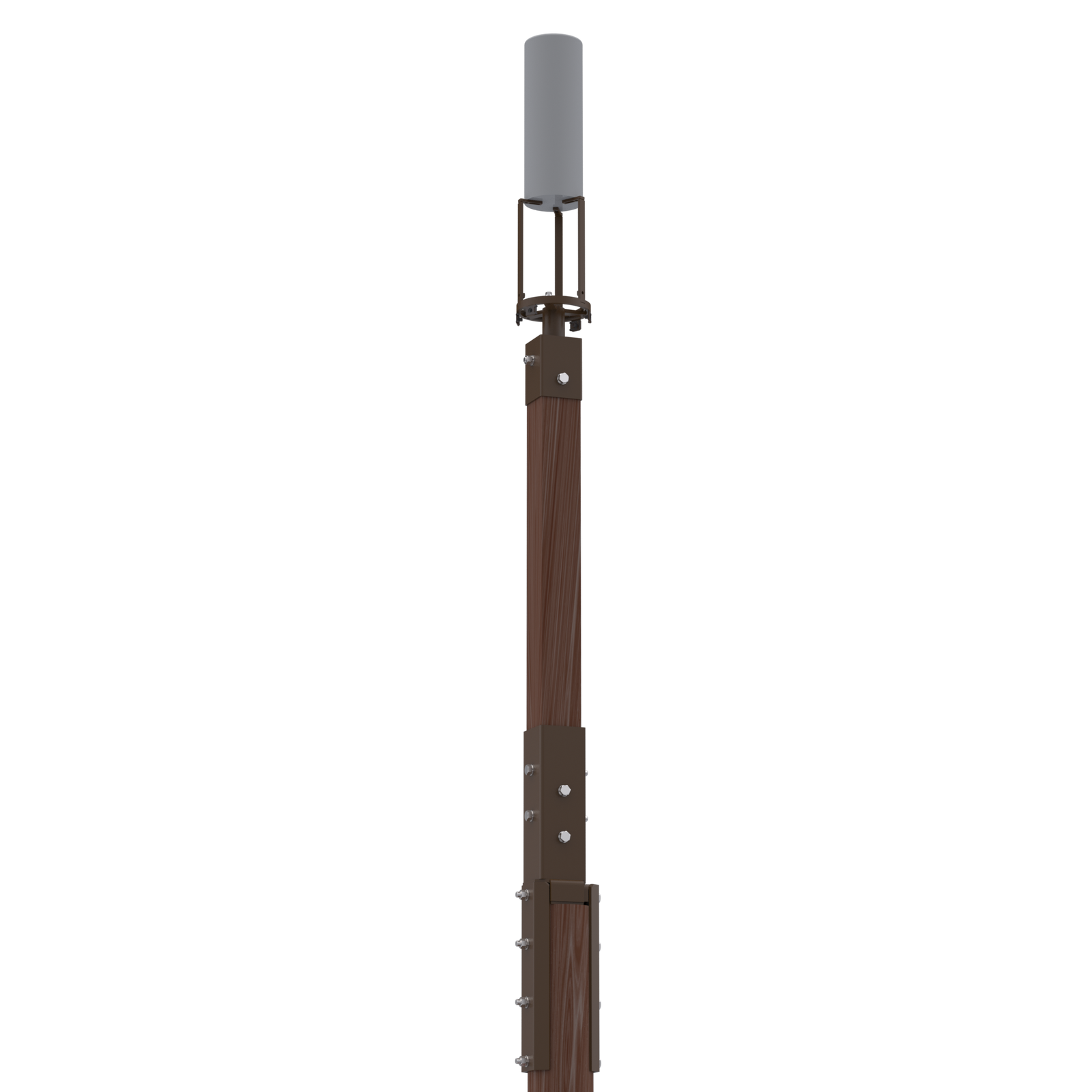 Wood Pole Mount with 6' Bayonet & Antenna Mount