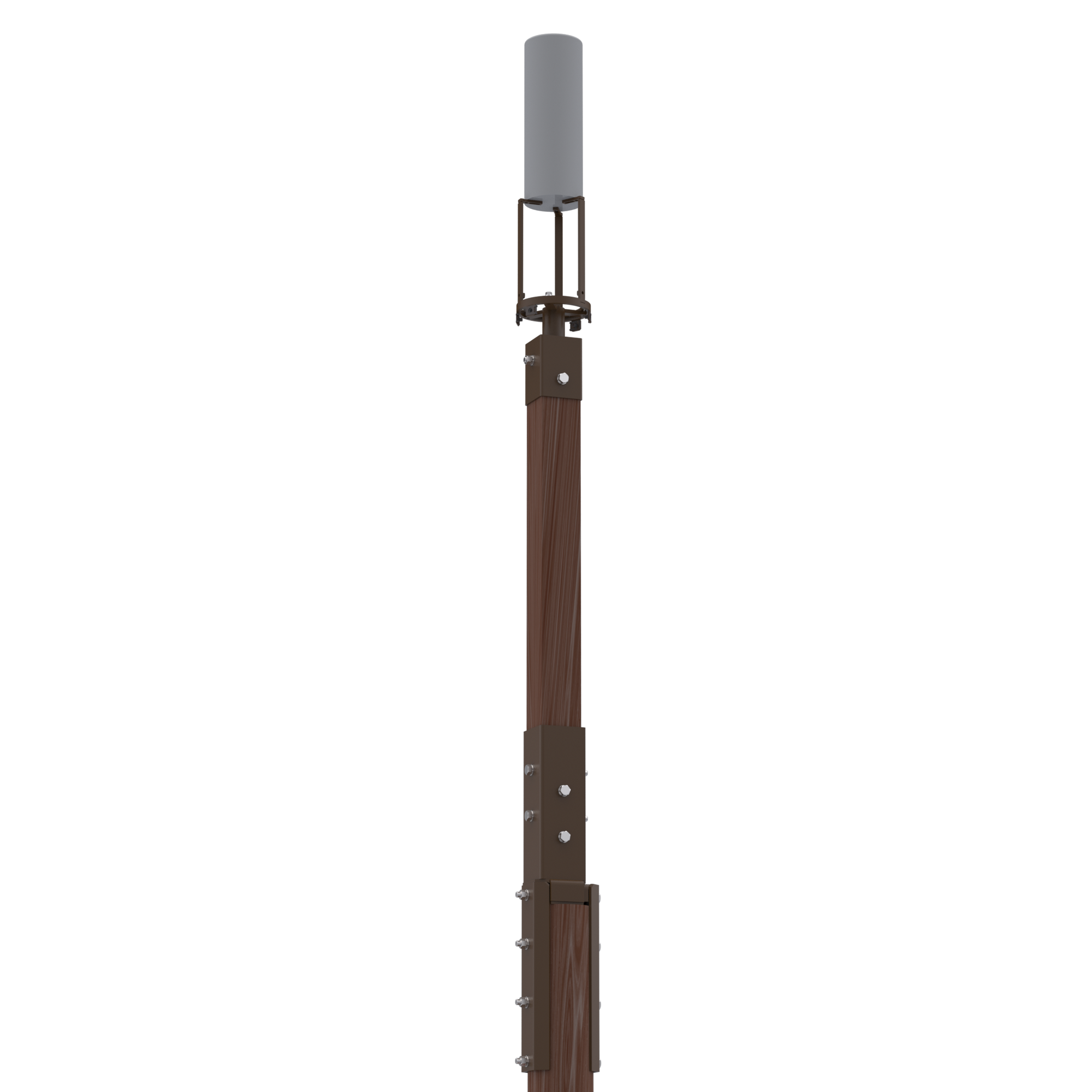 Wood Pole Mount with 6' Bayonet & Antenna Mount