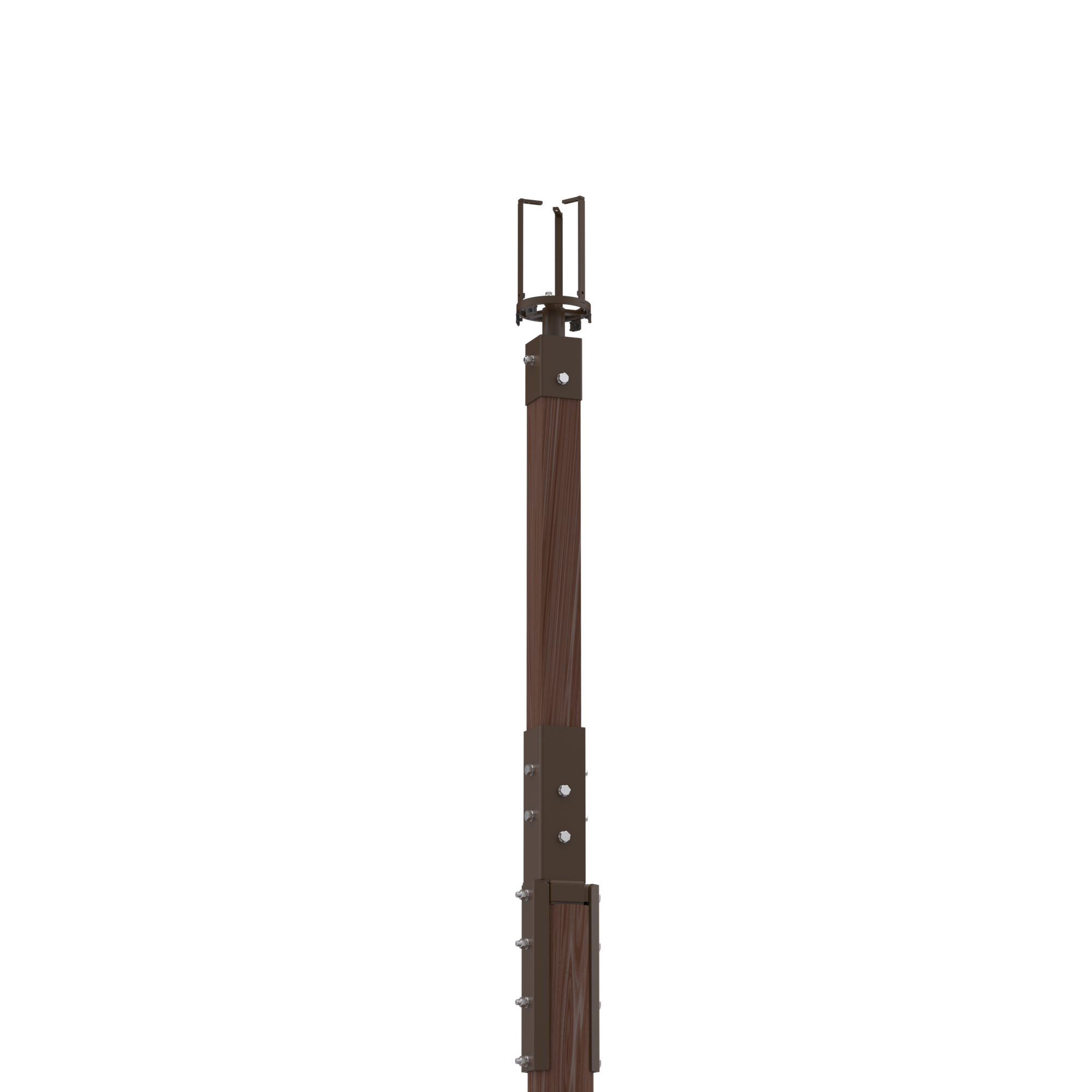 Wood Pole Mount with 6' Bayonet & Antenna Mount