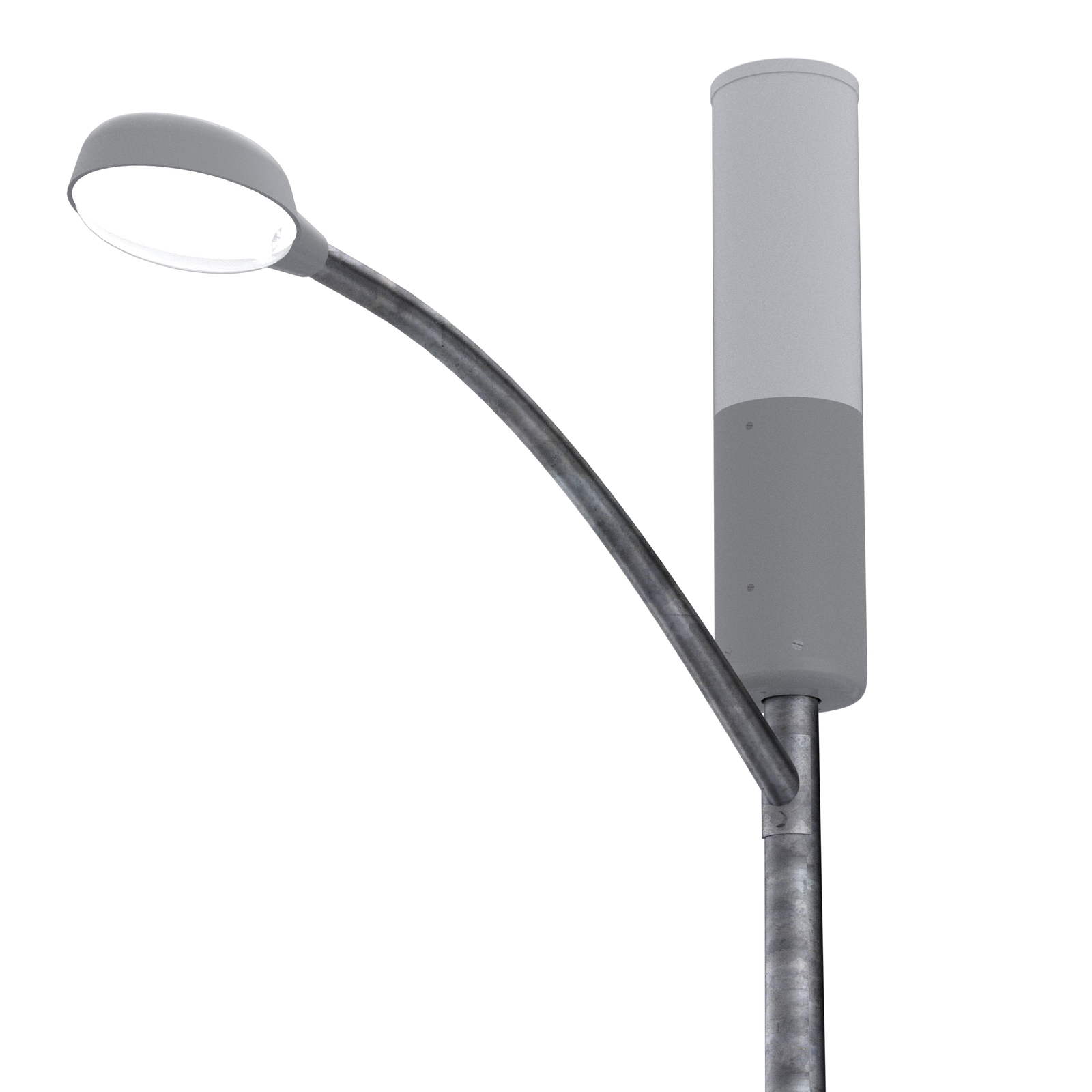 Universal 10" Pole Top Mount & Short Skirt (Antenna & Light Arm Exposed)