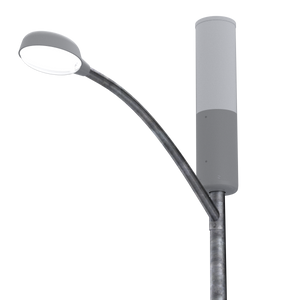 Universal 10" Pole Top Mount & Short Skirt (Antenna & Light Arm Exposed)