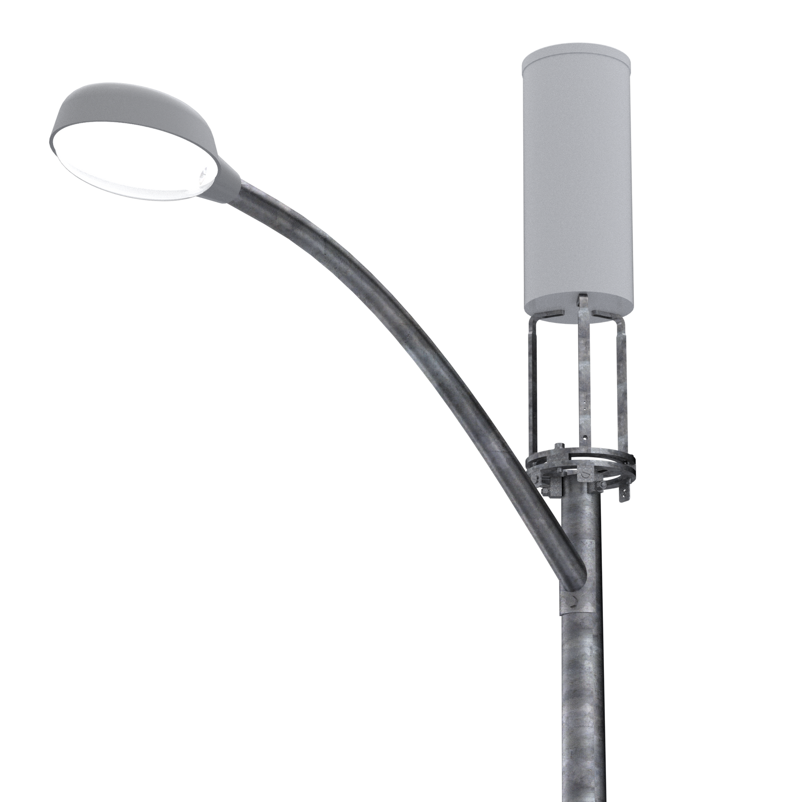 Universal 10" Pole Top Mount & Short Skirt (Antenna & Light Arm Exposed)