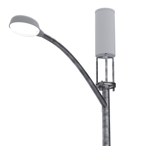 Universal 10" Pole Top Mount & Short Skirt (Antenna & Light Arm Exposed)