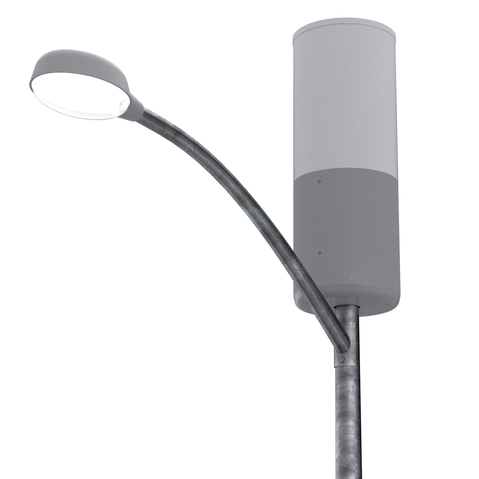 Universal 16" Pole Top Mount & Short Skirt (Antenna & Light Arm Exposed)
