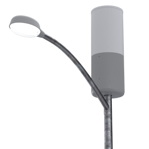 Universal 16" Pole Top Mount & Short Skirt (Antenna & Light Arm Exposed)