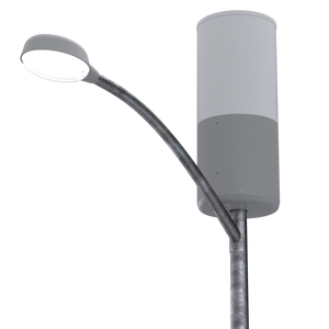 Universal 18" Pole Top Mount & Short Skirt (Antenna & Light Arm Exposed)