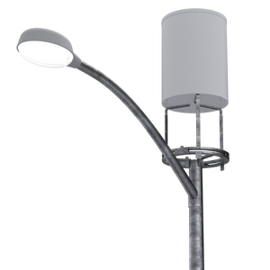 Universal 18" Pole Top Mount & Short Skirt (Antenna & Light Arm Exposed)