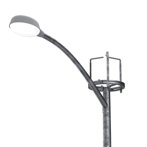 Universal 18" Pole Top Mount & Short Skirt (Antenna & Light Arm Exposed)