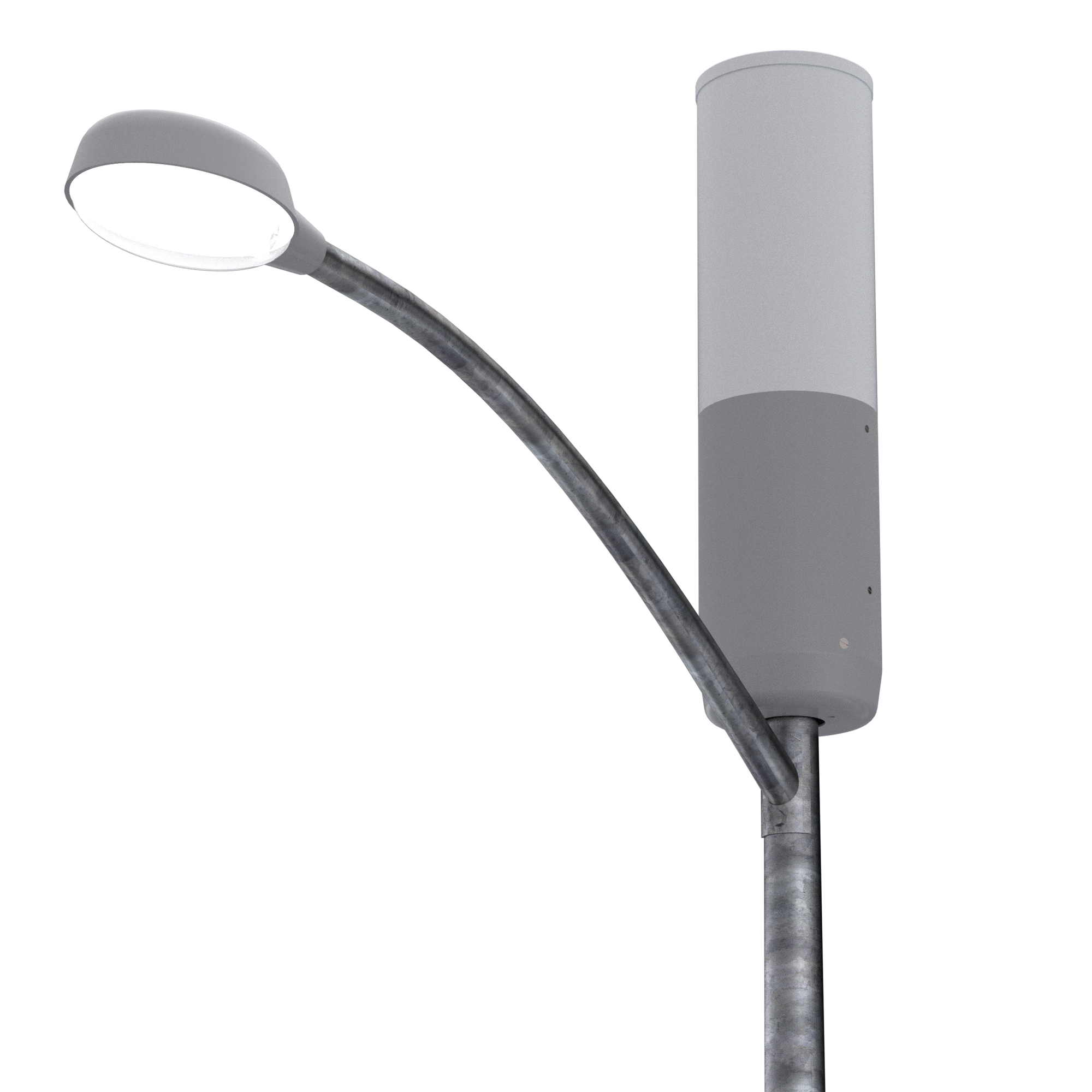 Universal 12" Pole Top Mount & Short Skirt (Antenna & Light Arm Exposed)