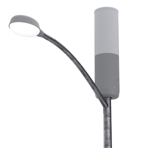 Universal 12" Pole Top Mount & Short Skirt (Antenna & Light Arm Exposed)