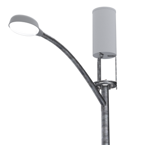 Universal 12" Pole Top Mount & Short Skirt (Antenna & Light Arm Exposed)