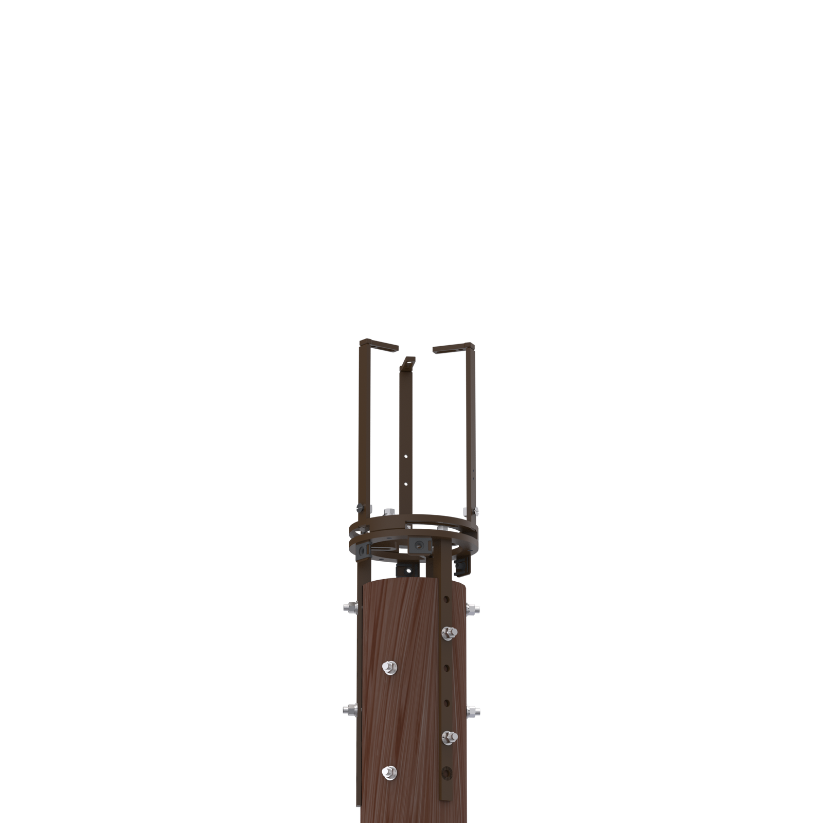 Universal Mount with Wood Pole Mounting Brackets